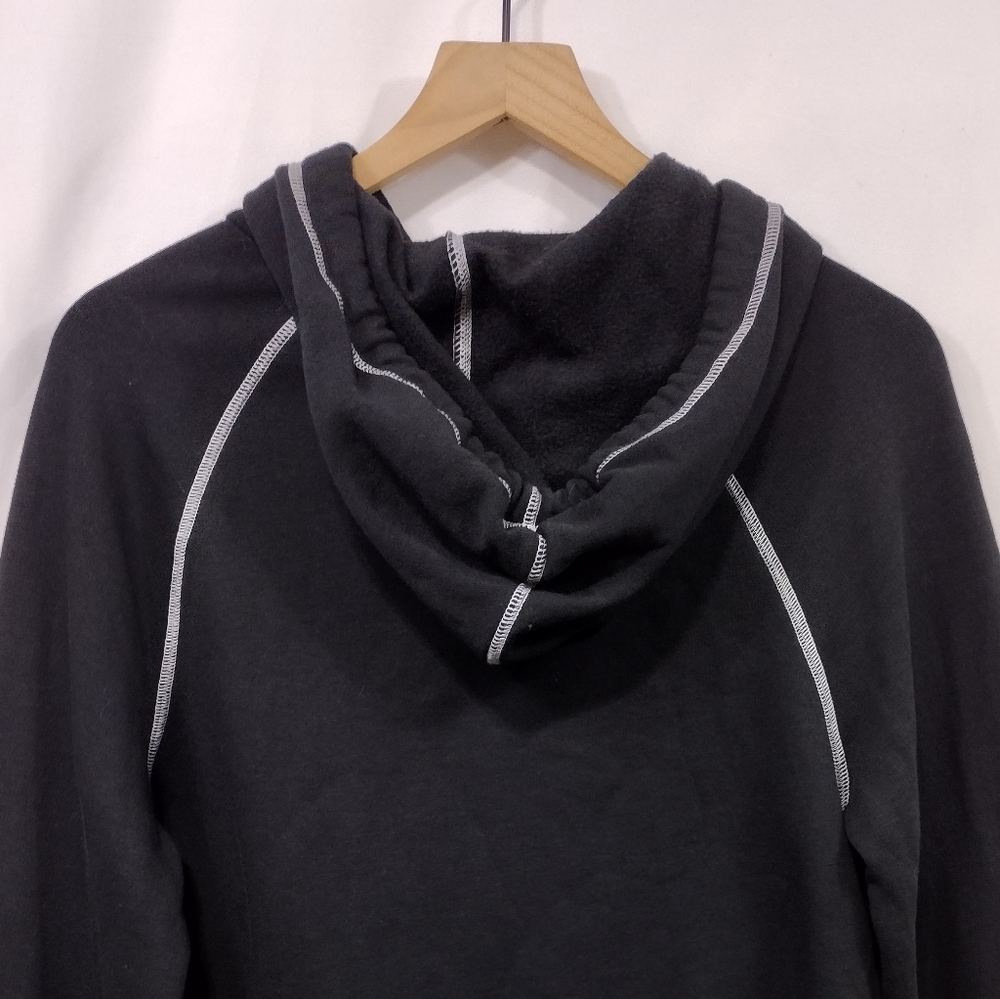 Juicy Couture Fleece Track Bell Sleeve Cropped Pullover Women's M Black Boho 90s - Picture 9 of 11